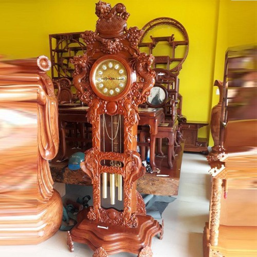 Đồng Hồ Cây Nghê Gỗ Hương